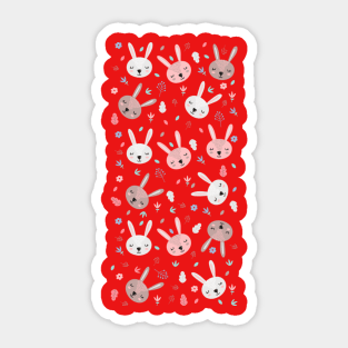 Cute bunnies Sticker